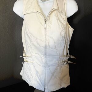 Elegant White Sleeveless Blouse